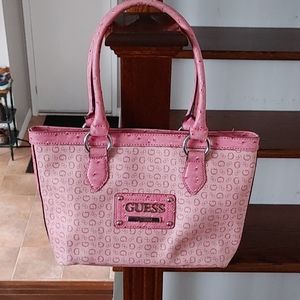 Guess Proposal shoulder bag pink with logo